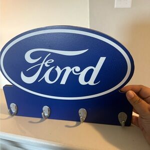Ford Blue Wall Hook Decor